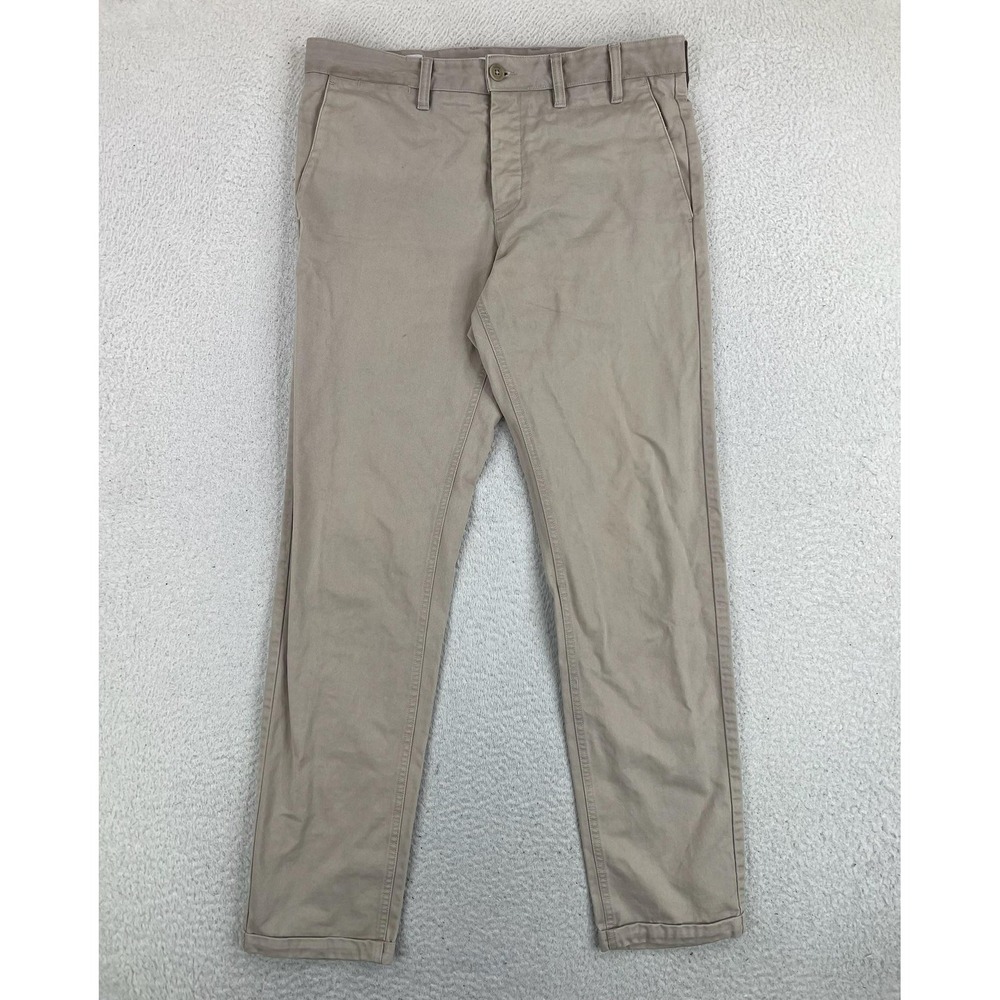 Norse Projects Mens 32x32 Beige Aros Heavy Regular Fit Canvas Chino Pants